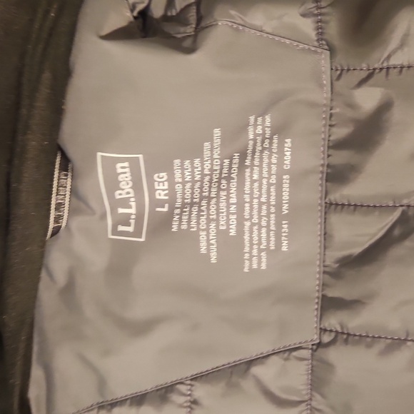 L.L Bean Rugged Ridge Parka Black & Gray Removable Hoodie Men's L Weatherproof - Picture 8 of 8